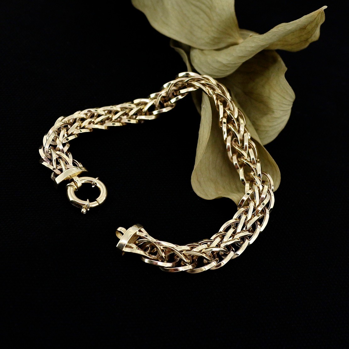 14K Gold Knitted Bracelet