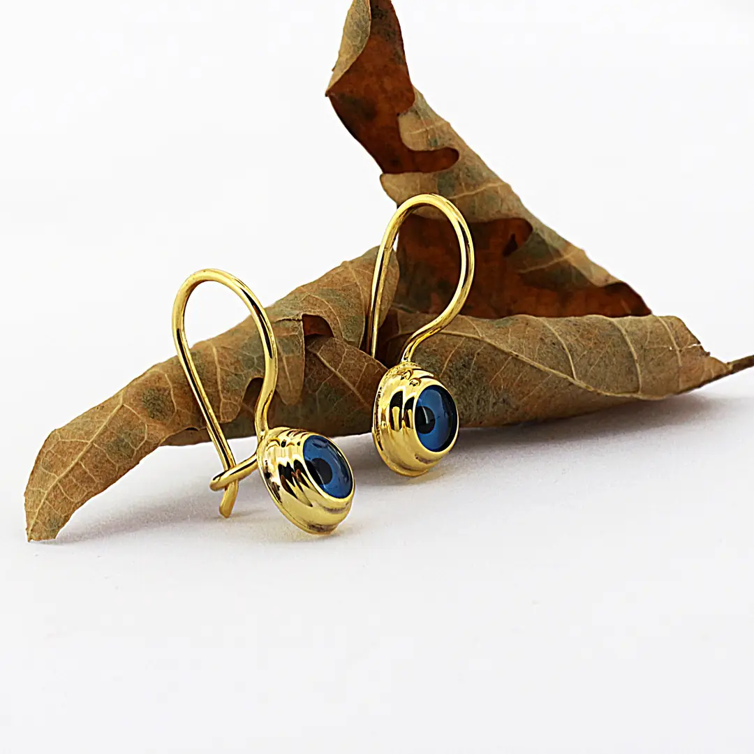 Evil Eyelu Gold Earrings