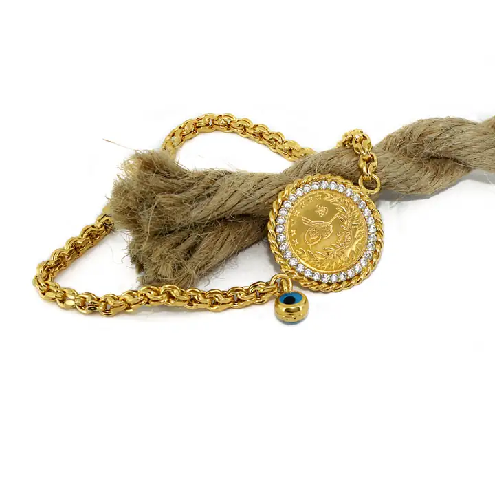 Reşat Yarım Liralı Burgulu Çerçeve Bileklik