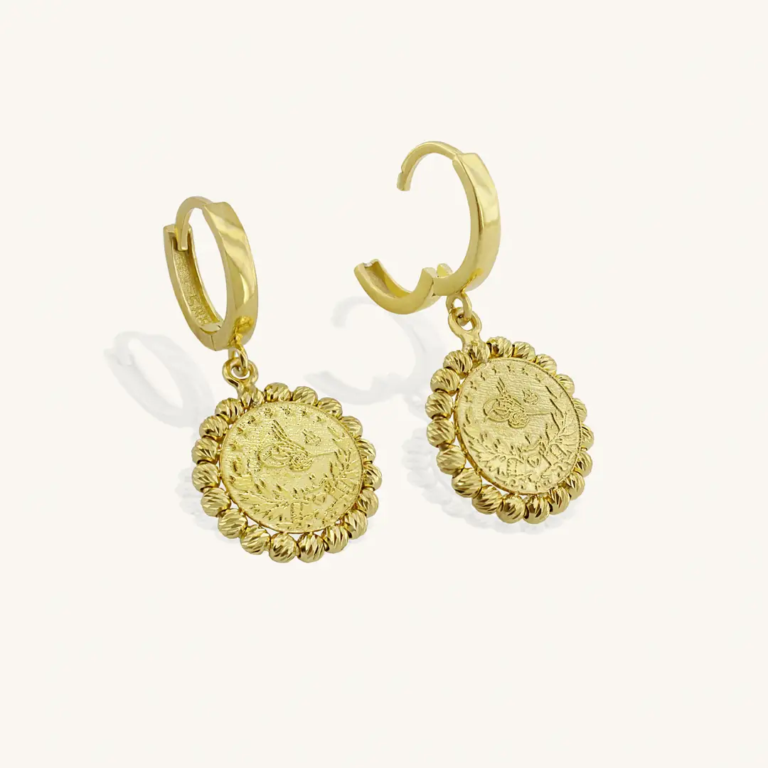 Minik Reşat Baskı Dorica Hoop Earrings