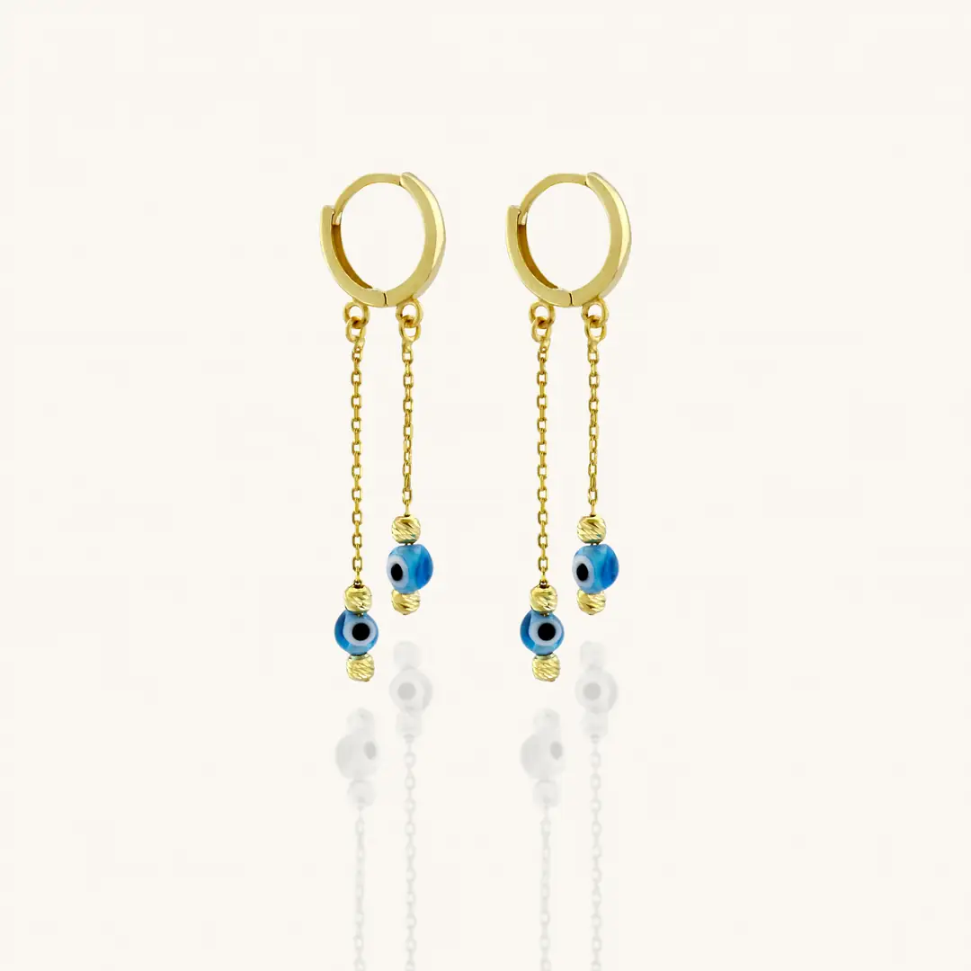 Evil Eyelu Hoop Earrings