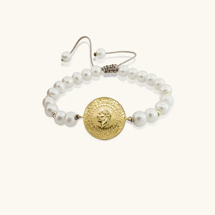 Ziynet Çeyrek Liralı İnci Bileklik