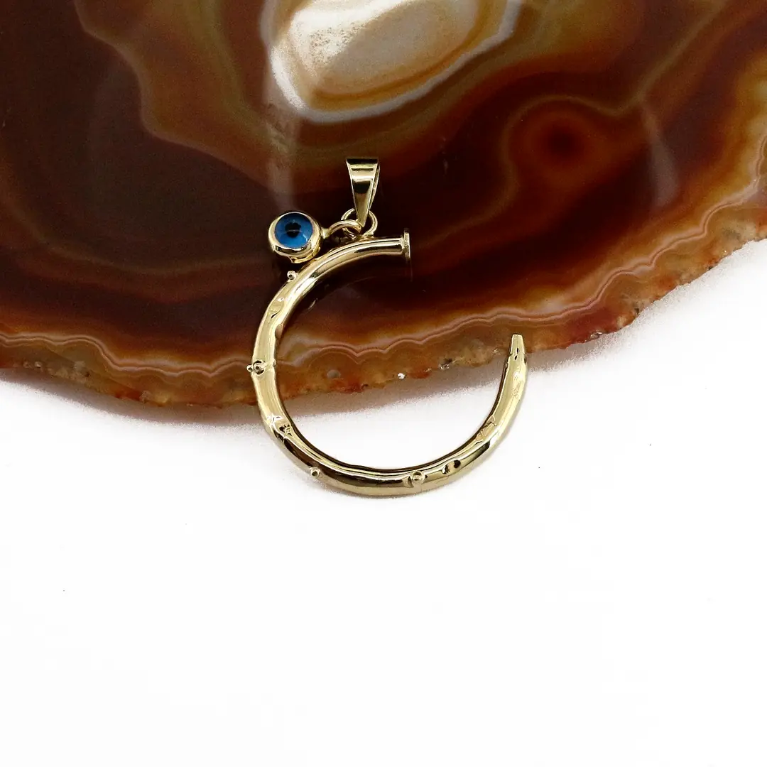 Initial Necklace Pendant C