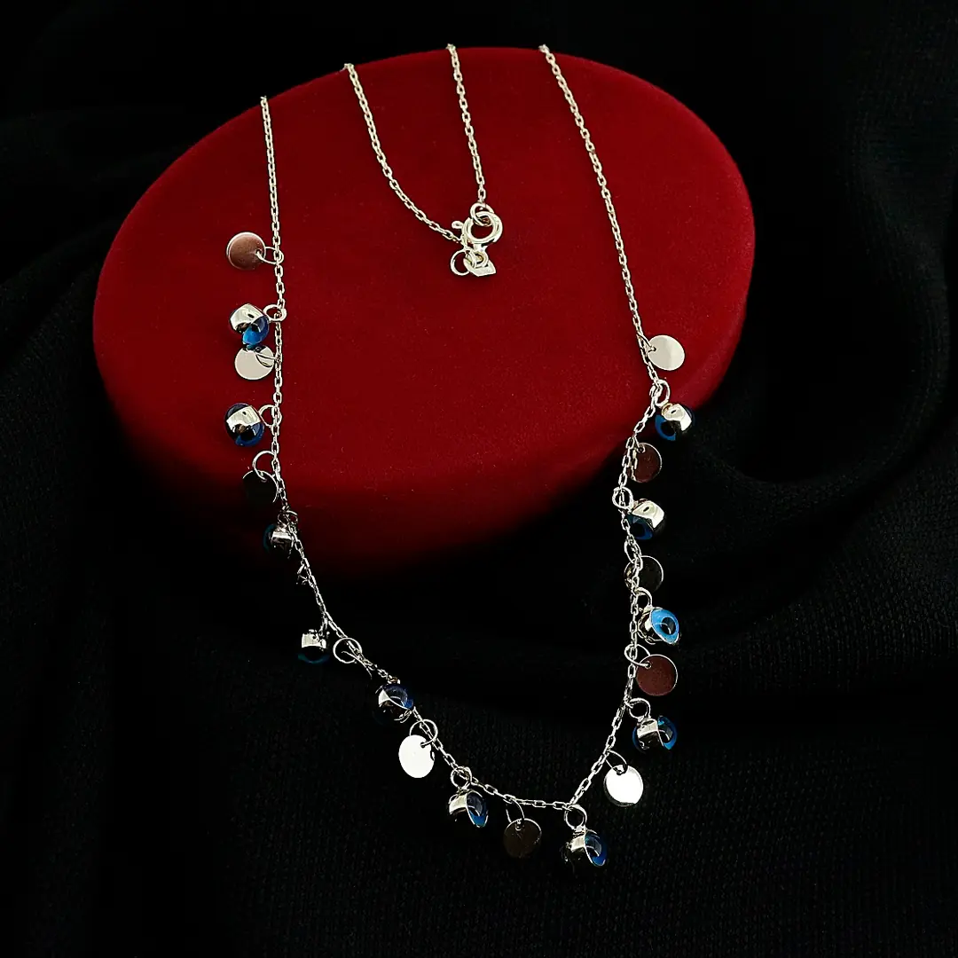 Evil Eyelu Sequinned Gold Necklace