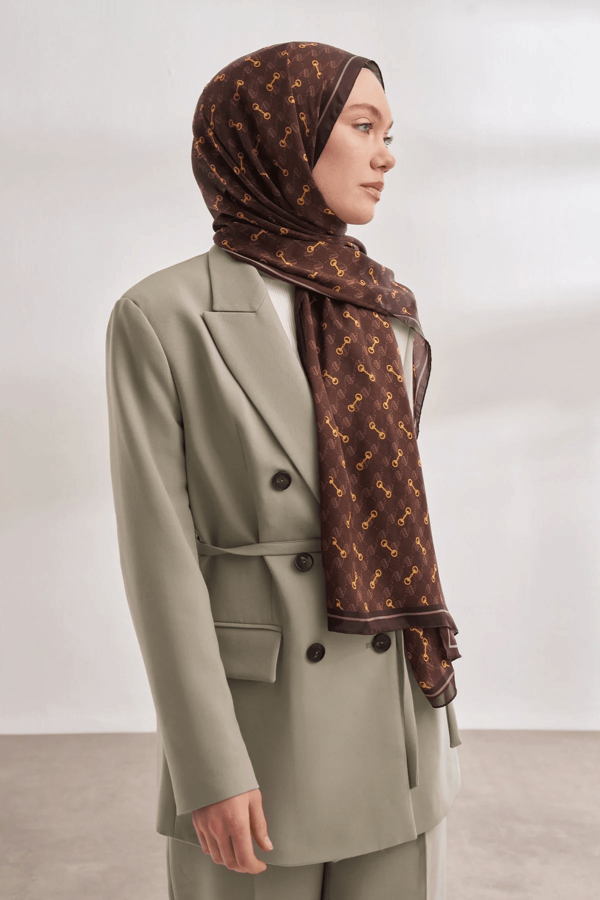 ARMANDA İTHAL VUAL MONOGRAM DESEN ŞAL -46463