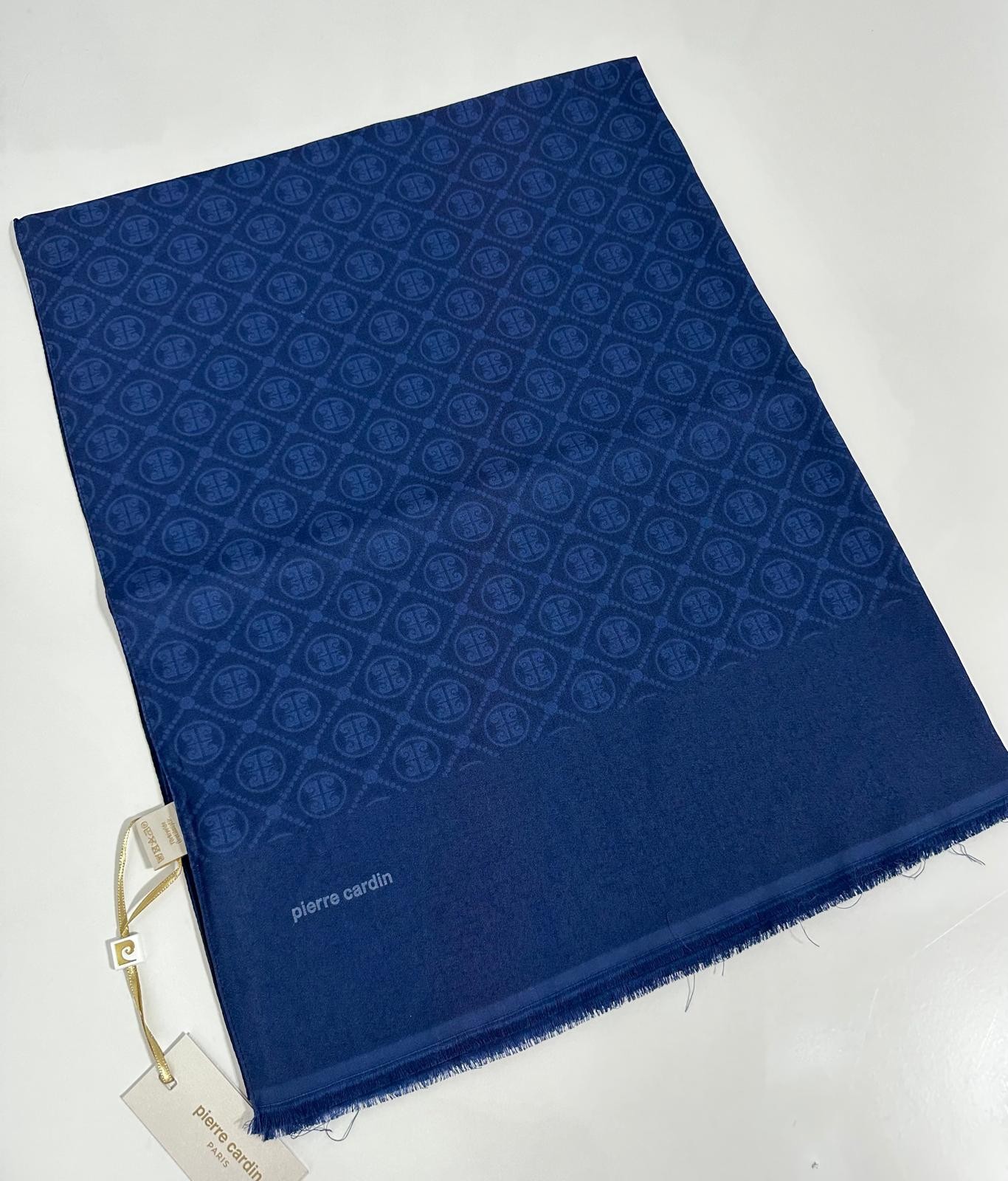 Pierre Cardin Elegans Monogram Şal-75 X 190-090700-921 Lacivert