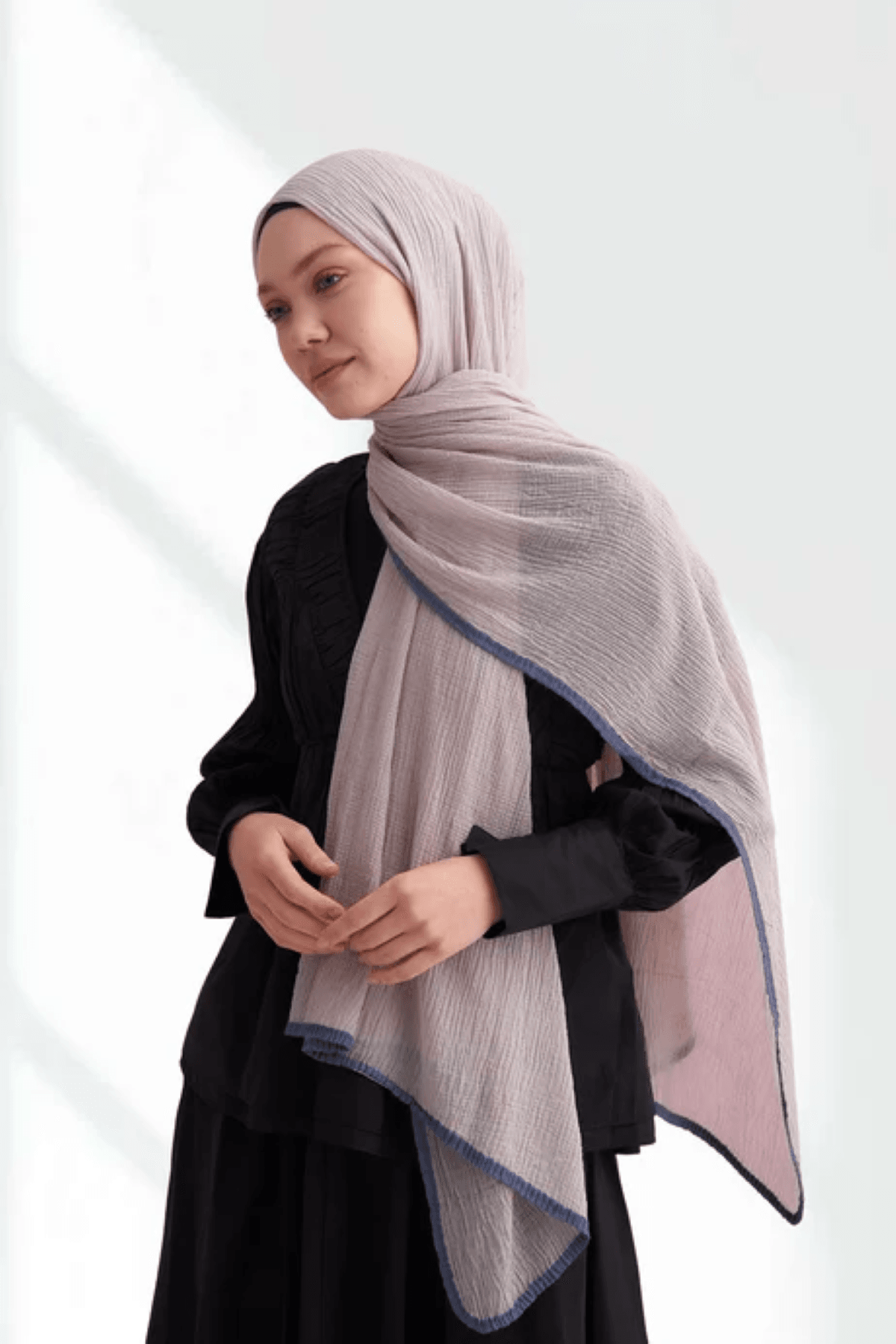 Armanda Müslin Biyeli Şal  -90 x 200- 3352-02