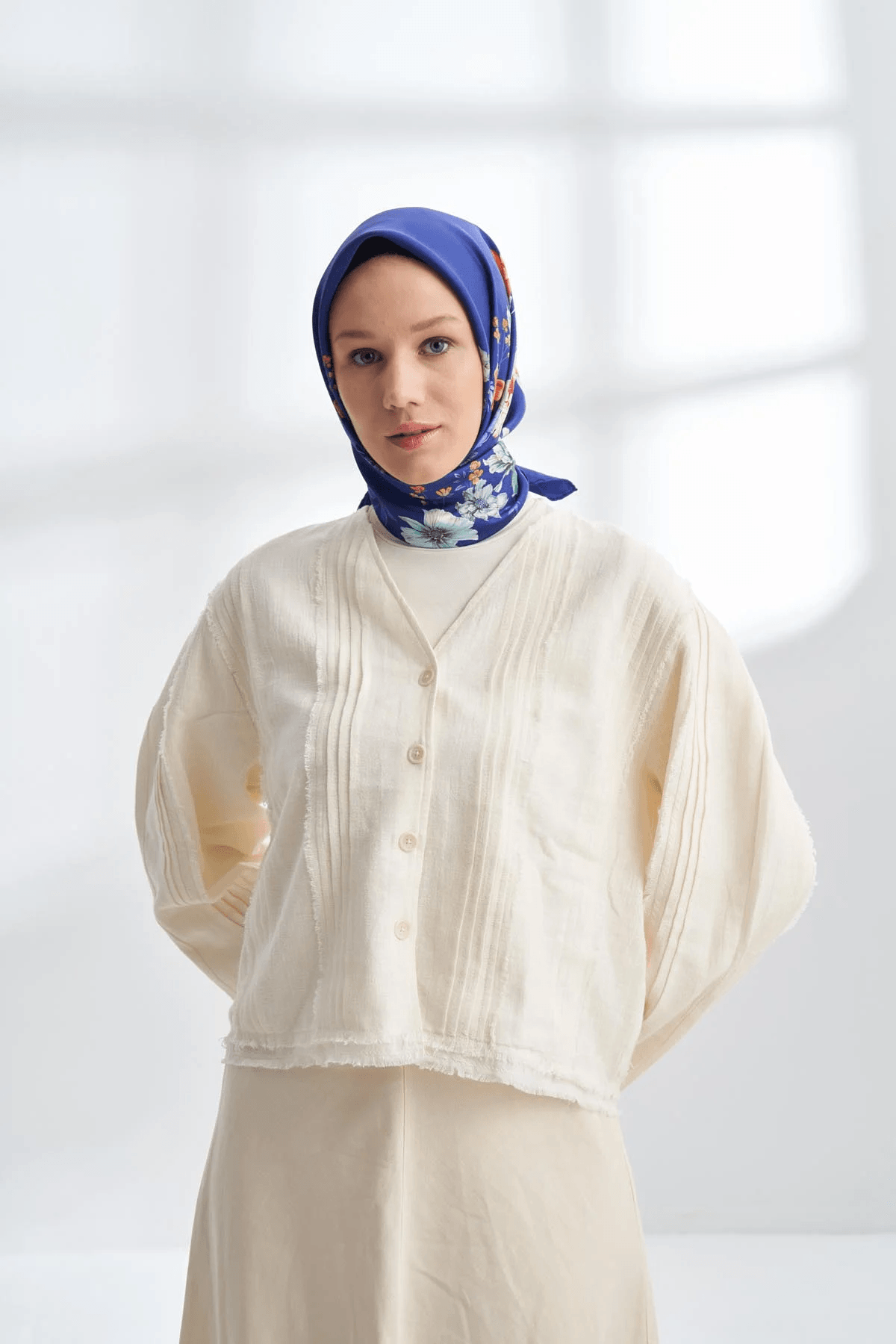 ARMANDA PREMIUM COLLECTION ROSEMARY DESEN TWILL İPEK EŞARP - 4319-159