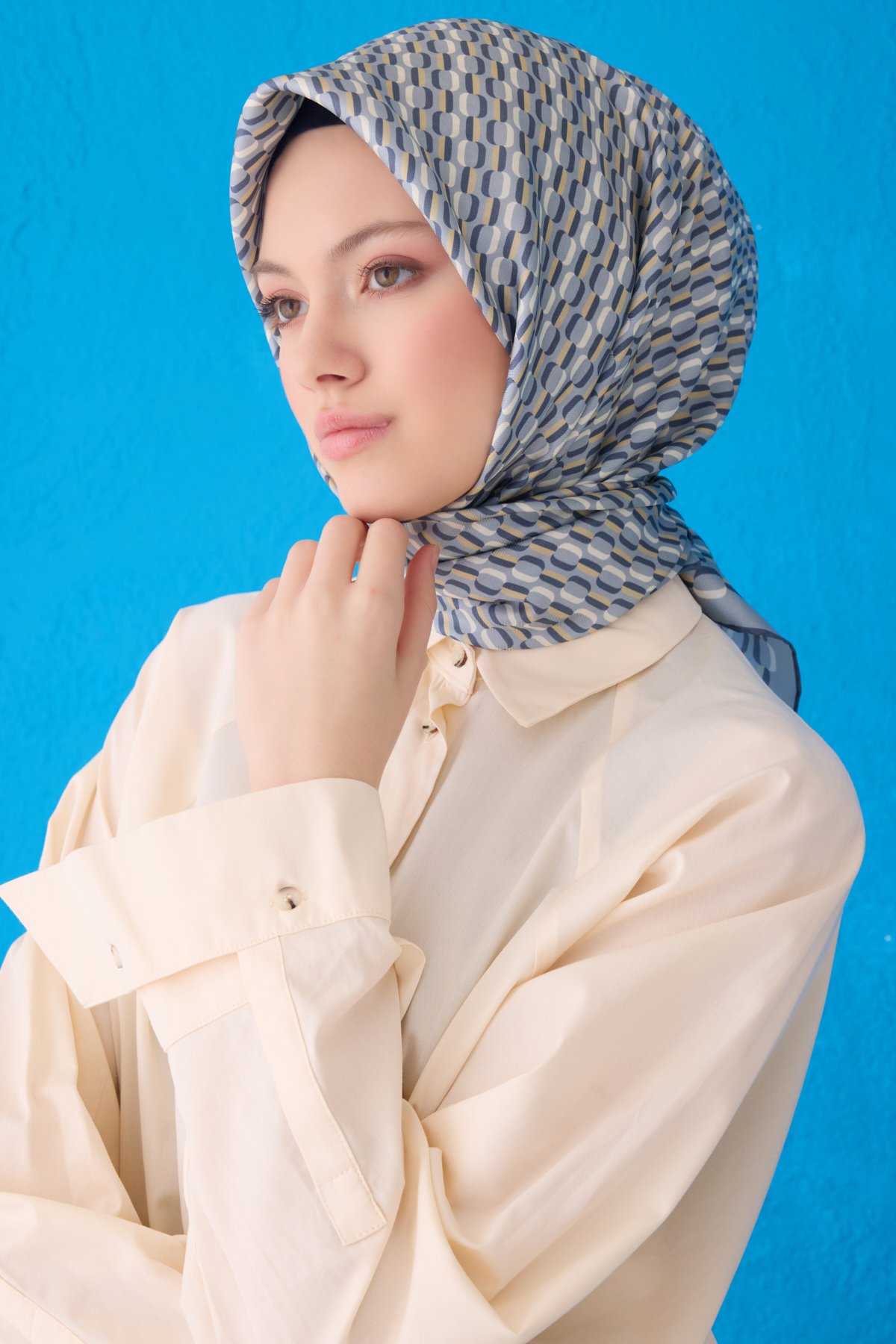Belli Saf İpek Eşarp 4124D (Twill İpek)