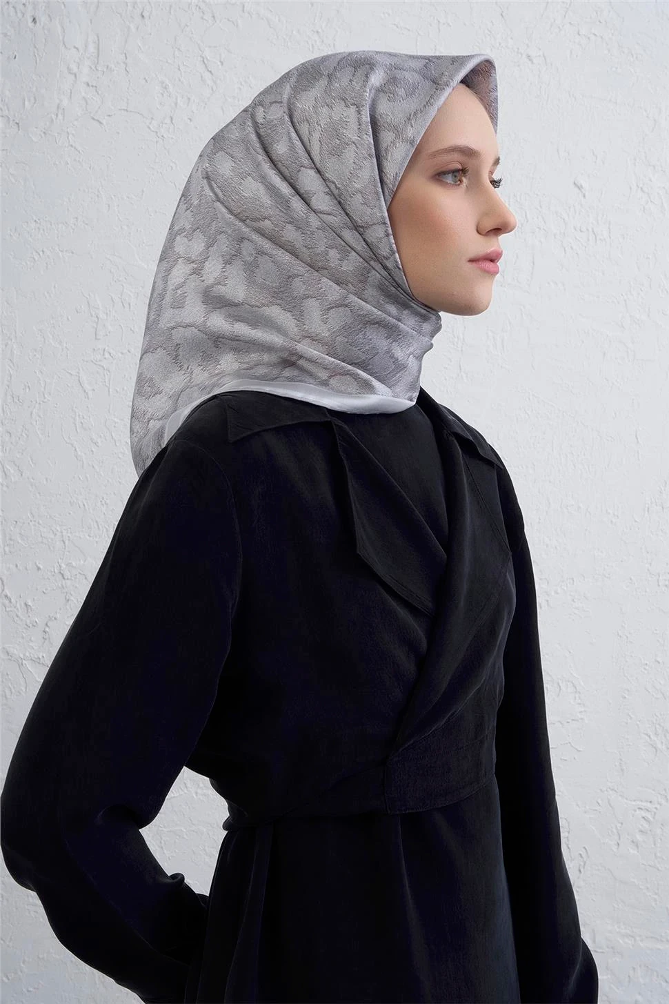 Klasik Desen Twill İpek Eşarp -2025/2026 -9408D