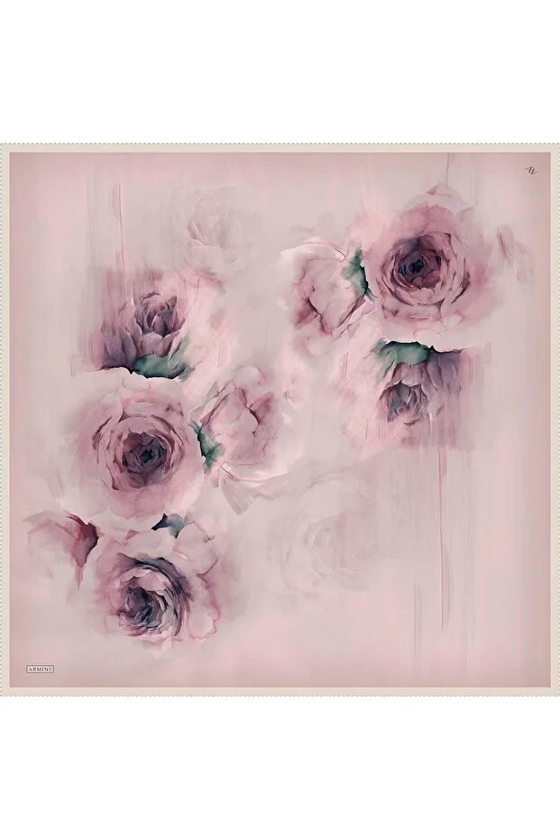 Soyut Desen Twill İpek Eşarp -2025/2026 -9462D