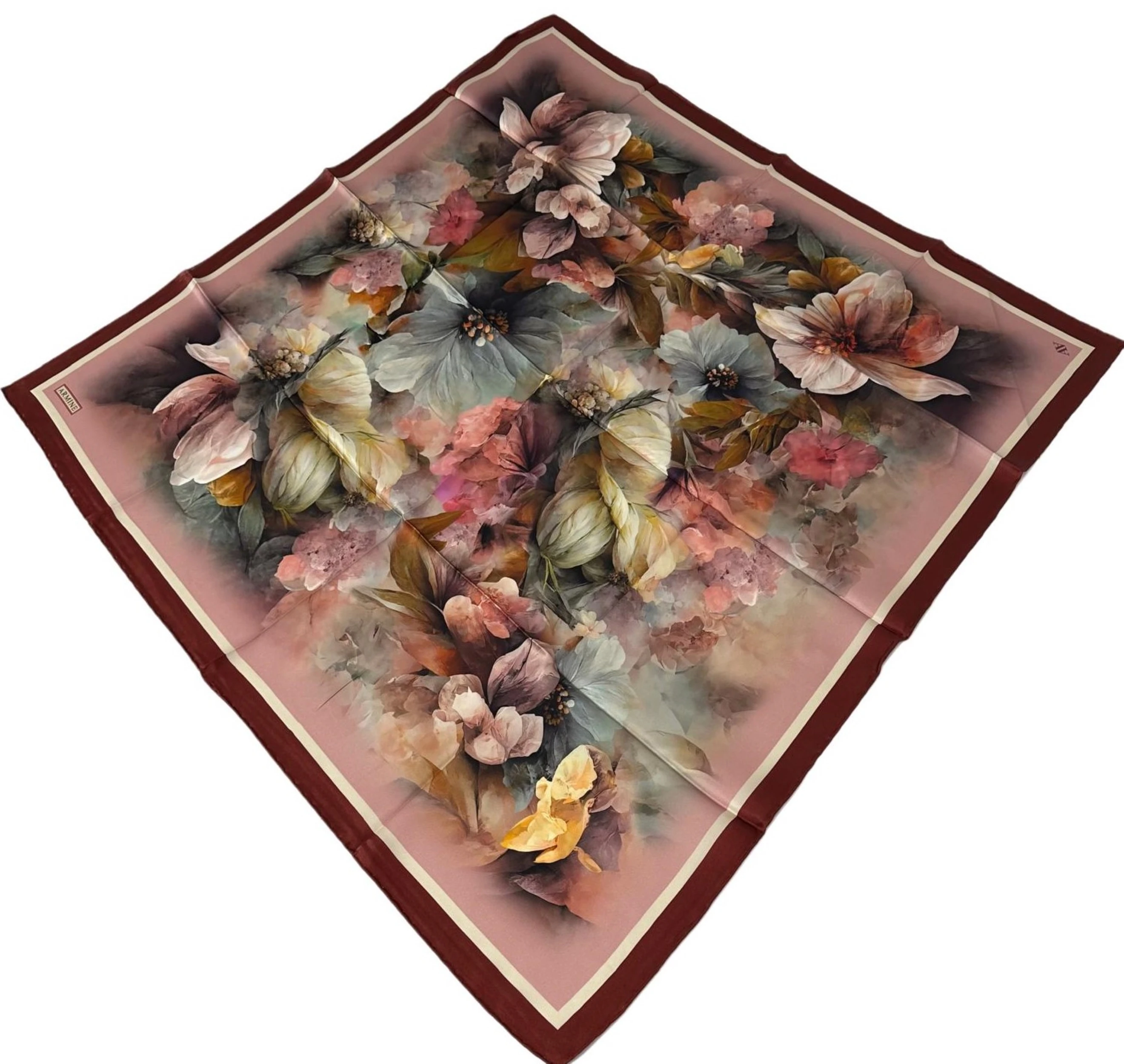 ARMİNE YENİ SEZON - 2024 SONBAHAR KIŞ - DJ SAF İPEK EŞARP 9211 (S) ( SURA)