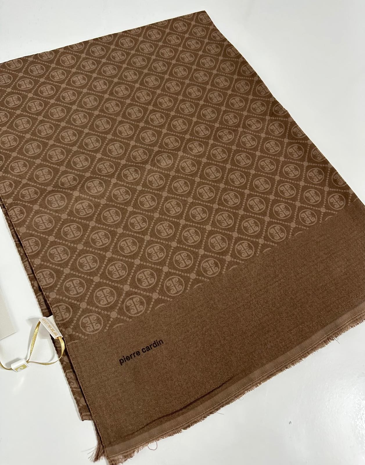 Elegans Monogram Şal-75 X 190-090700-931 Açık Kahve