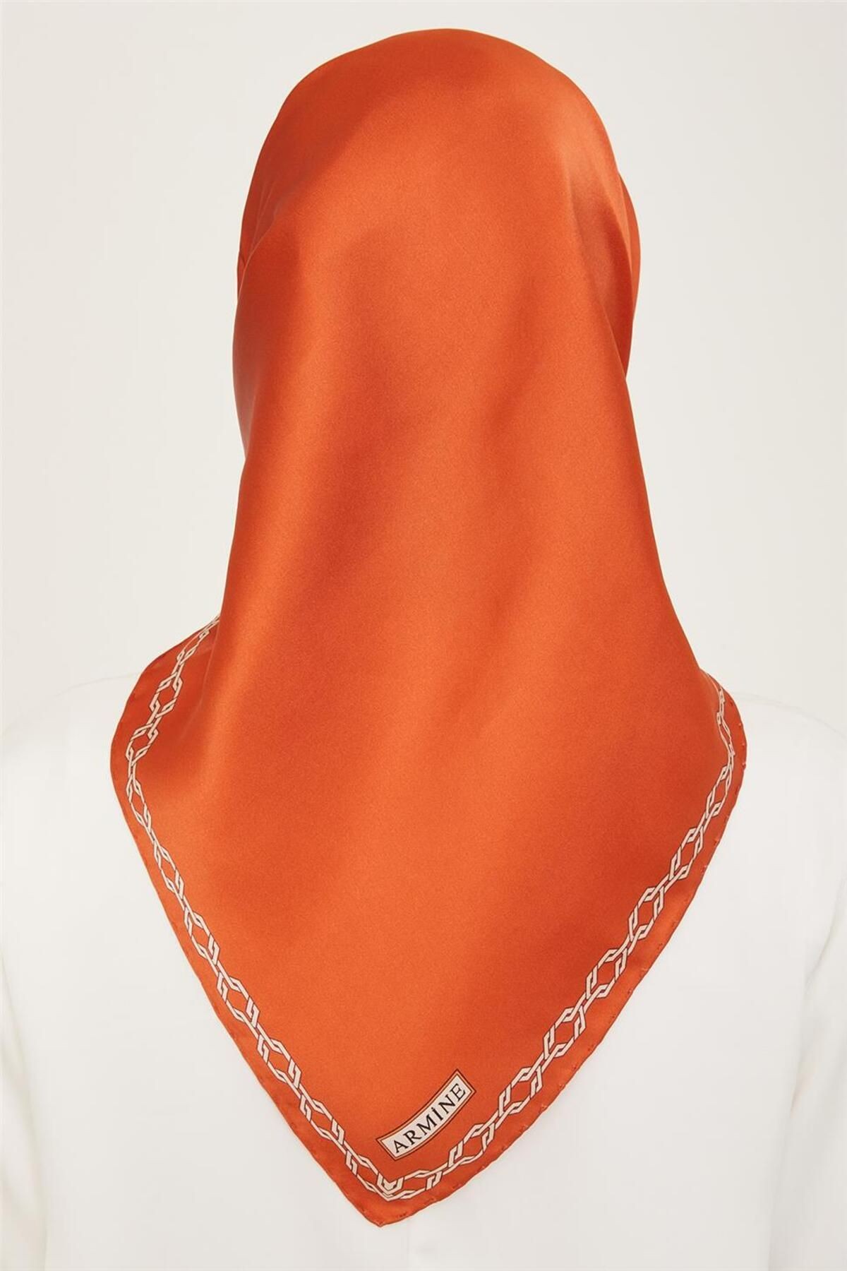 Armine Sura Ipek Eşarp 24ya9154 5 05 - kiremit