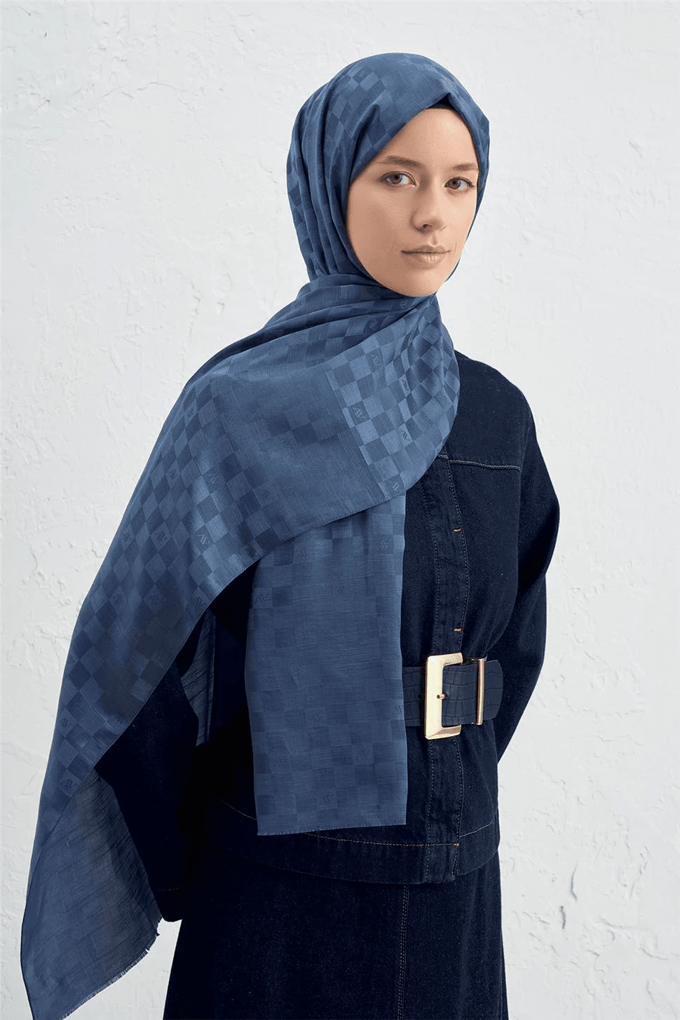 Armine Elegance J.İpek Pamuk Dama Şal - 75 x 195