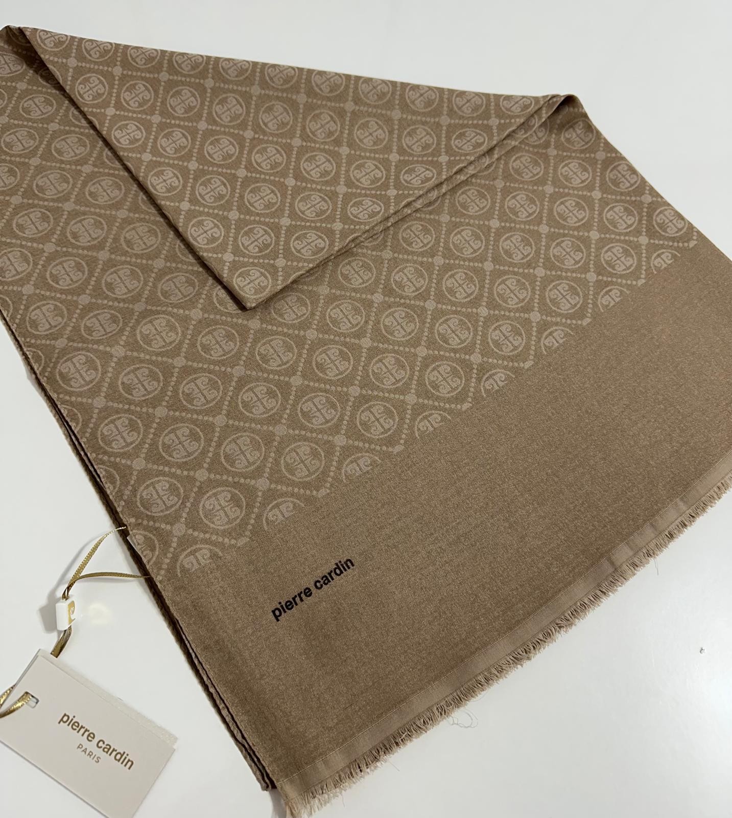 Pierre Cardin Elegans Monogram Şal-75 X 190-090700-983 Sütlü Kahve