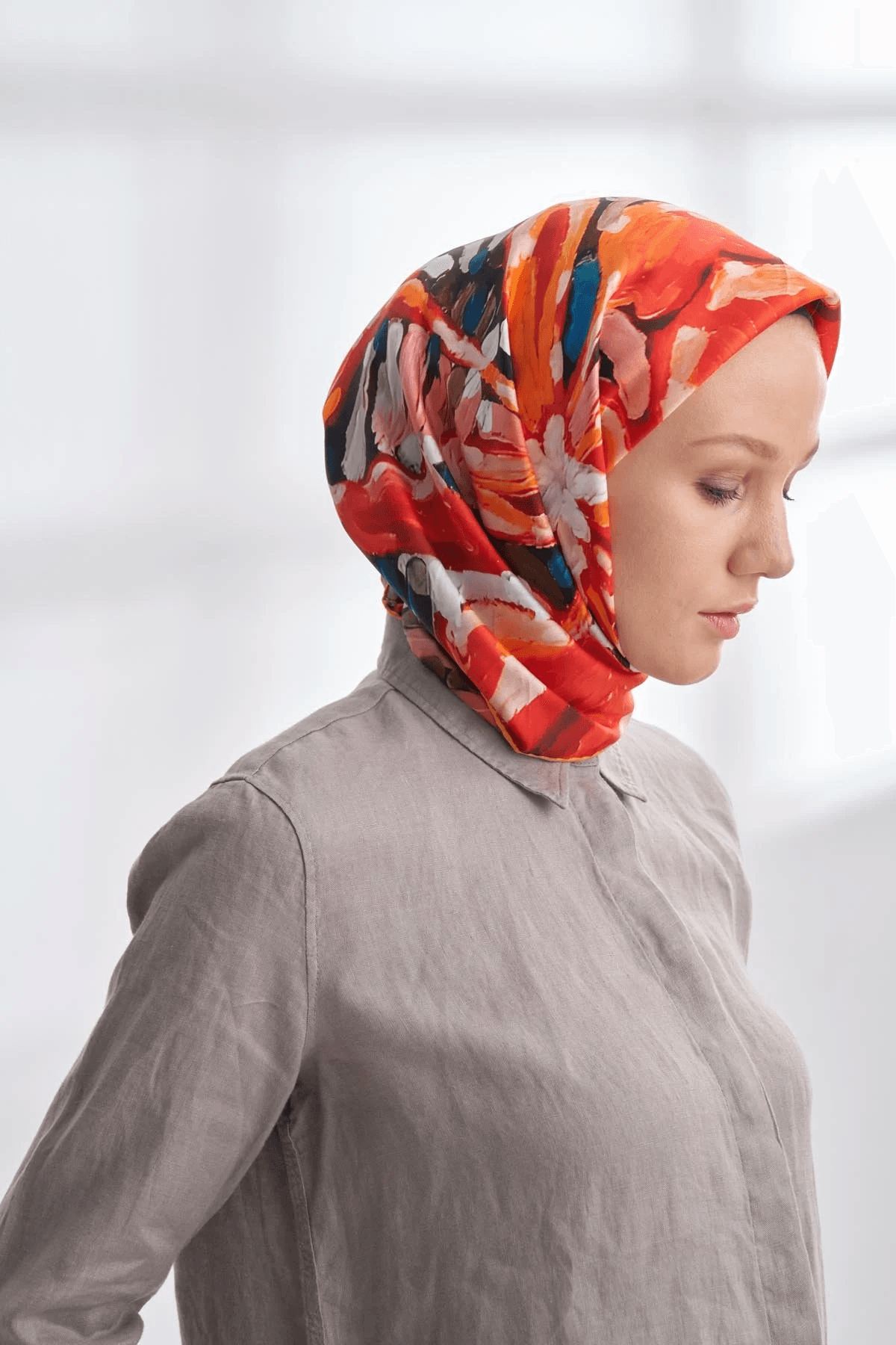 ARMANDA PREMIUM COLLECTION CROWN DESEN TWILL İPEK EŞARP - 4328-567