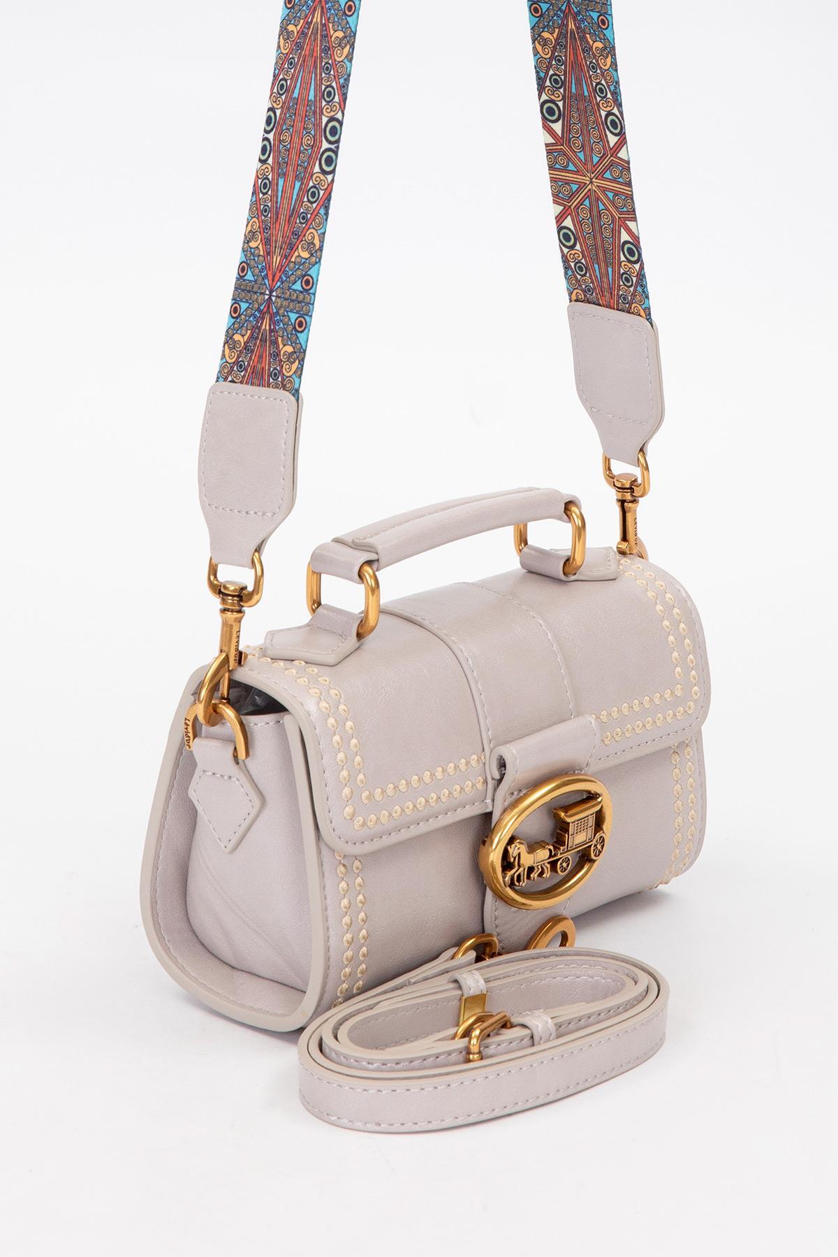 Levidor Premium Benek Detay Gri Omuz Çantası - 930429