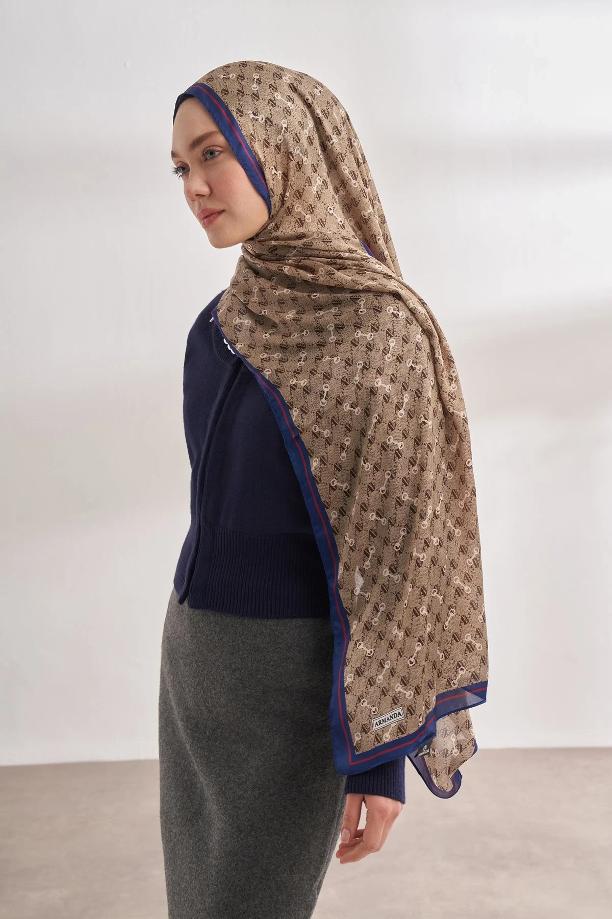 ARMANDA İTHAL VUAL MONOGRAM DESEN ŞAL -10151031