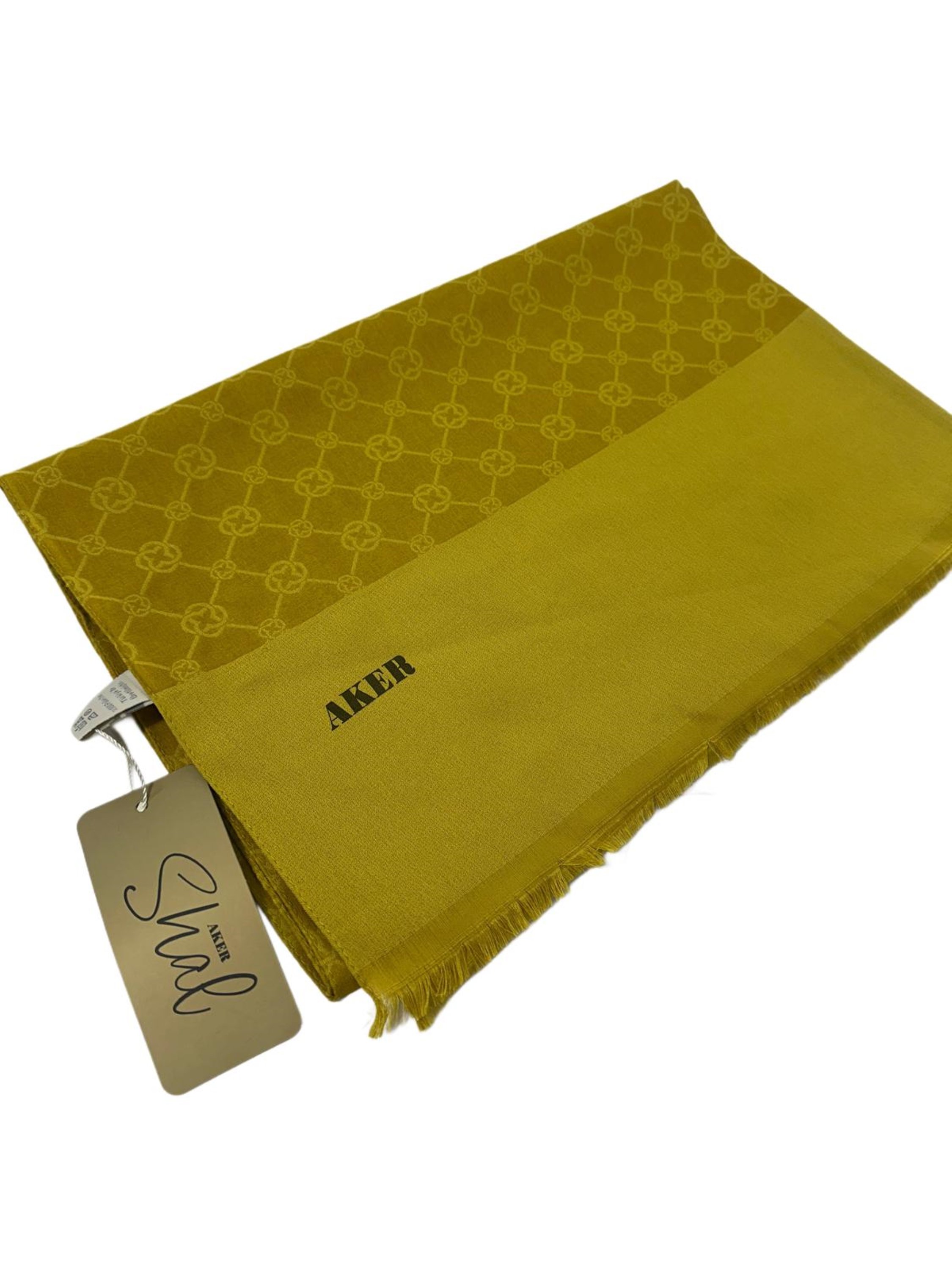 Aker Elegance Monogram Şal - 1090100-962 - Sarı