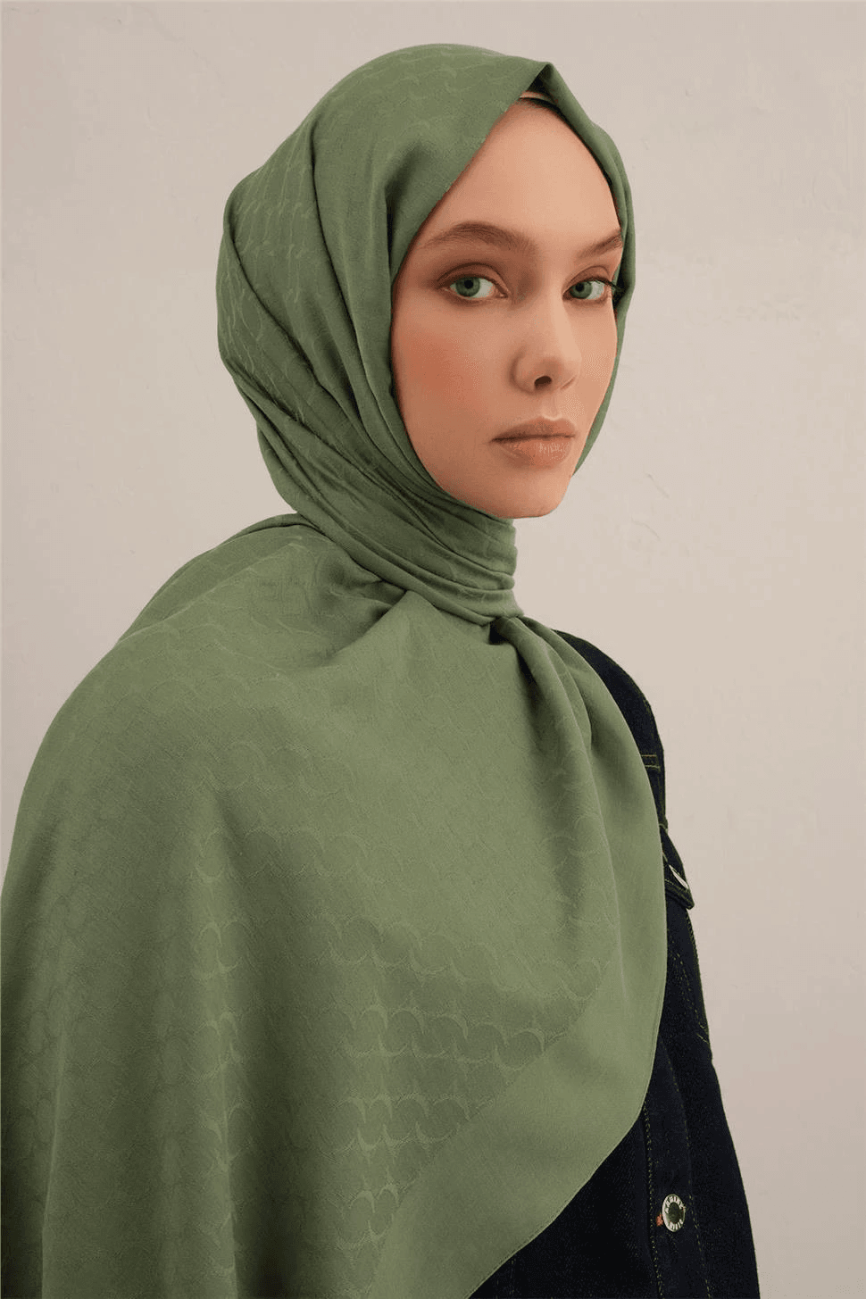 Armine Link Desen Bambu Cotton Şal 2