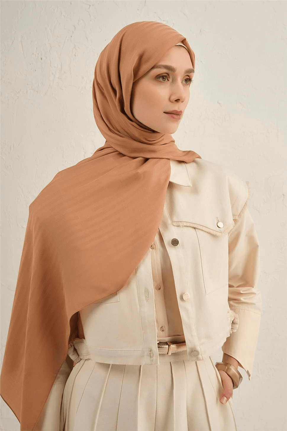 Armine Lyocell Viscon Stripes Desenli Şal 2