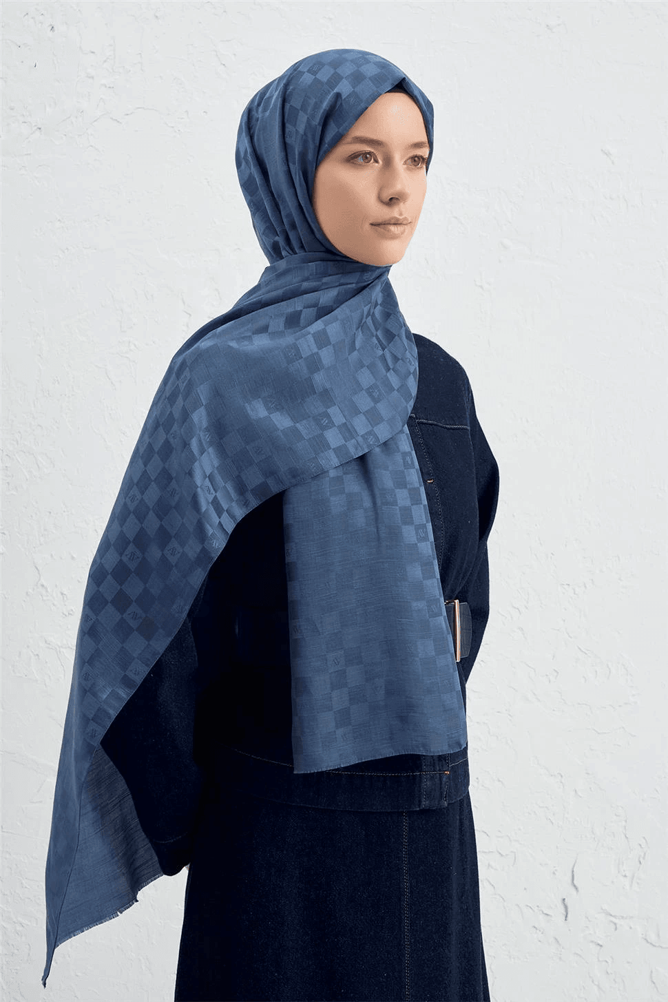Armine Elegance J.İpek Pamuk Dama Şal - 75 x 195