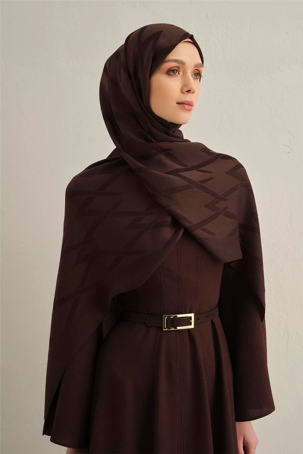 Armine Lyocell Naia Zikzak Desen Şal 1