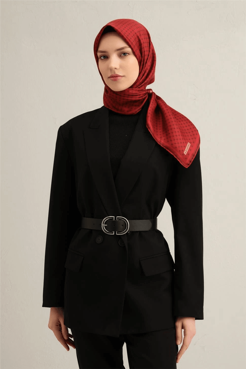 ARMİNE 2025 İLKBAHAR - YAZ - DJ SAF İPEK EŞARP ( SURA)-9345D03