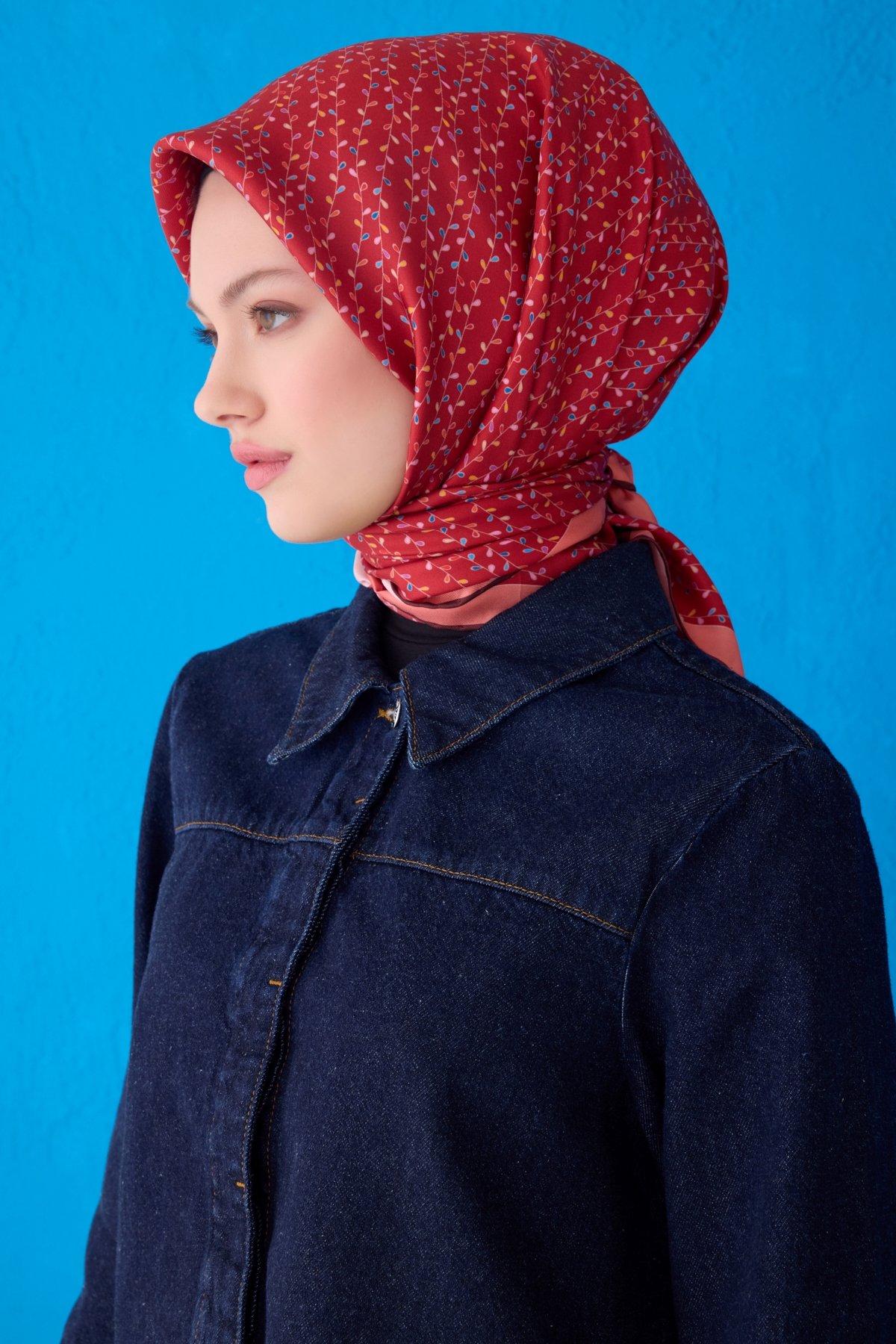 Belli Saf İpek Eşarp 4128D (Twill İpek)