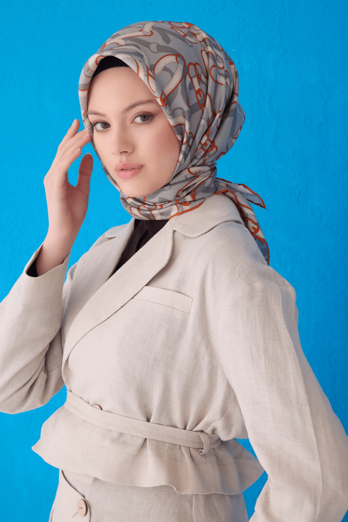 Belli Saf İpek Eşarp 4125D02( Twill İpek) -0455