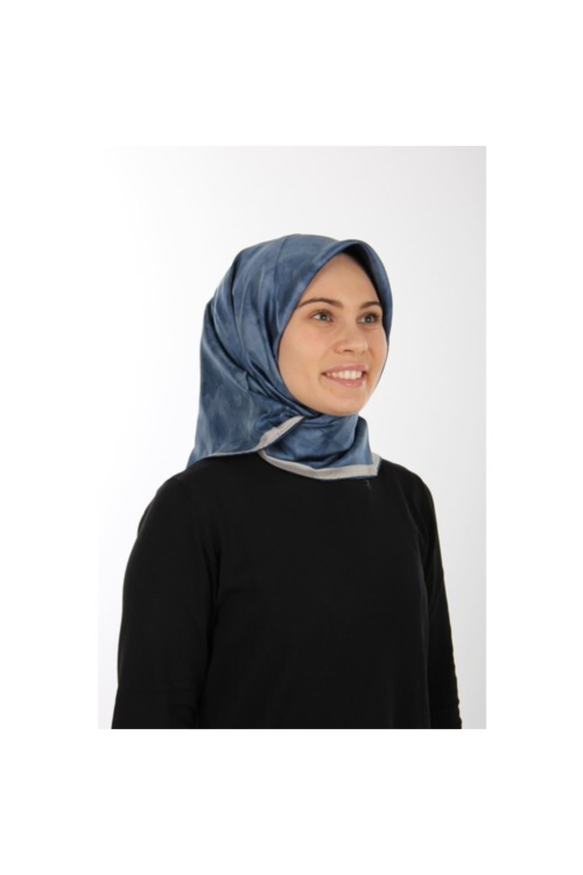Mavi Laci Ipek Krep Saten Eşarp 7208701-324