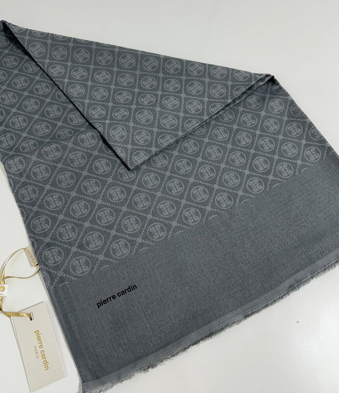 Pierre Cardin Elegans Monogram Şal-75 X 190-090700-971 Gri