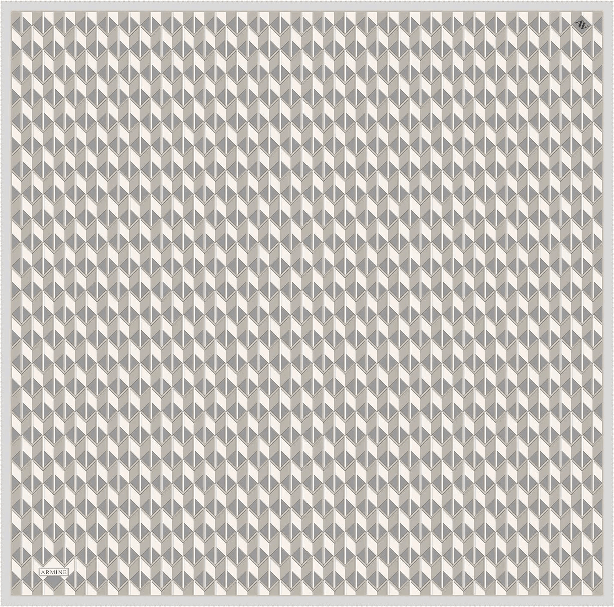 Armine Geometrik Desenli Sura Saf İpek Eşarp - 9309
