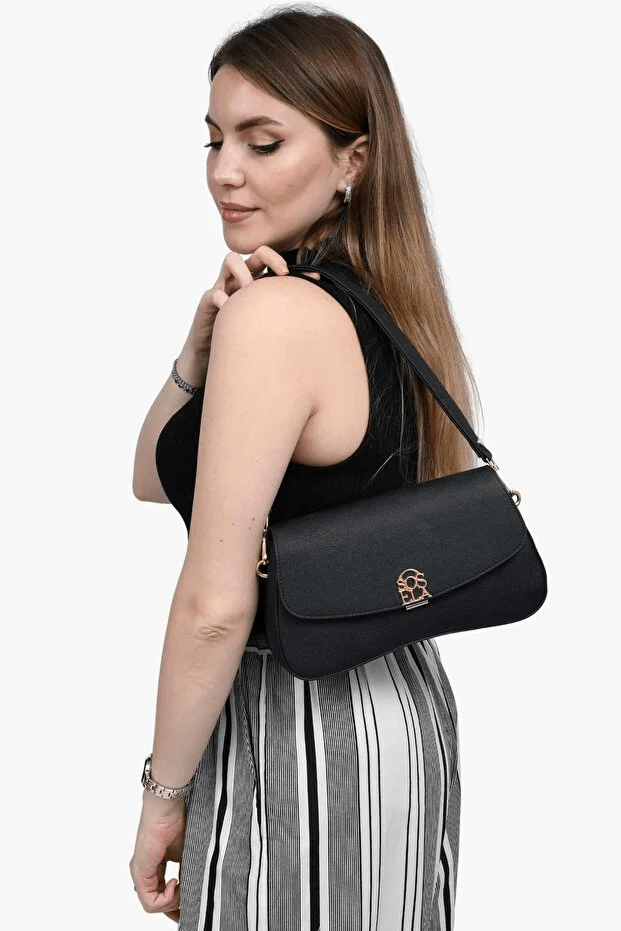 Sosela Bayan Çarpraz Askılı Çanta 67-7118 Siyah