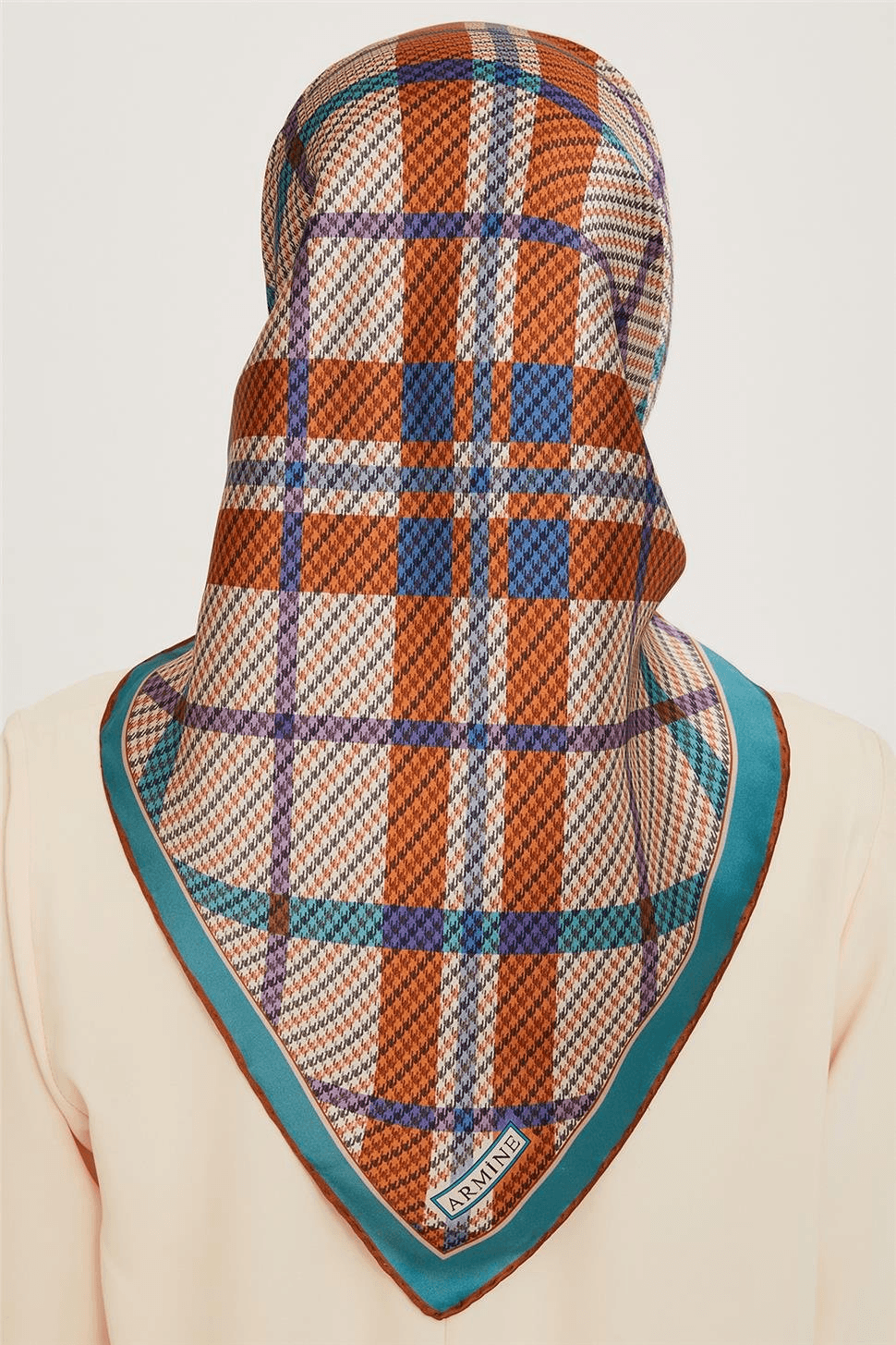 Armine Geometrik Desenli Twill İpek Eşarp 9247D02 (T) - 04