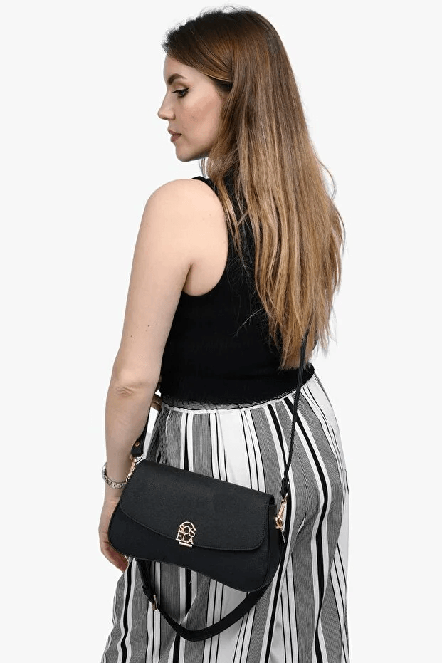 Sosela Bayan Çarpraz Askılı Çanta 67-7118 Siyah