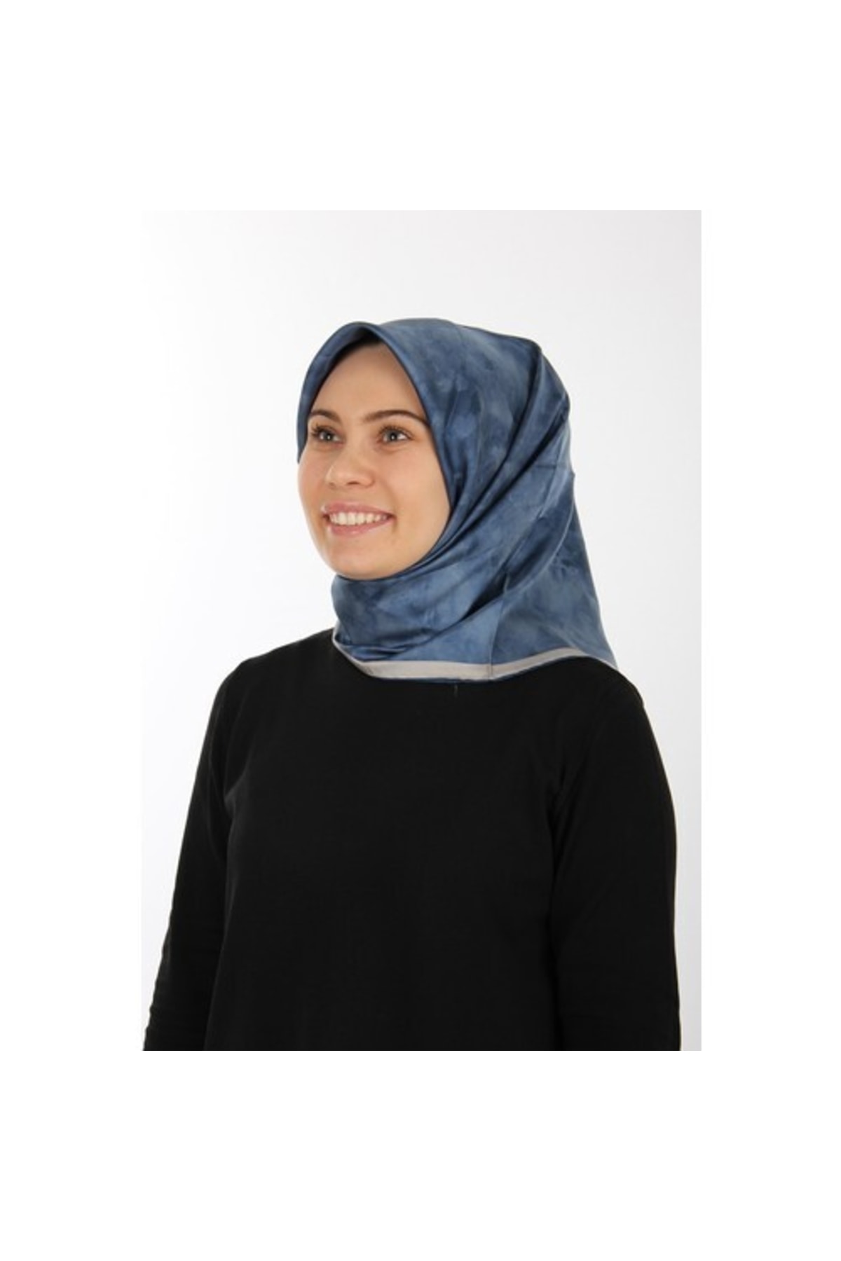 Mavi Laci Ipek Krep Saten Eşarp 7208701-324