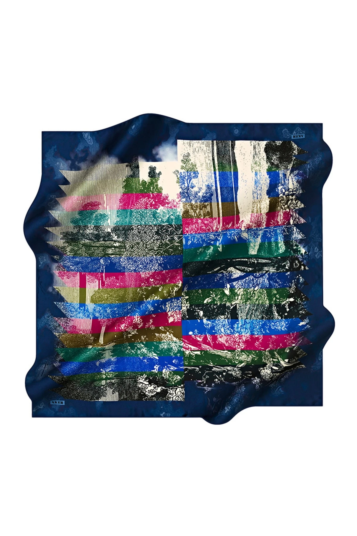 Aker 90x90 Ipek Krep Saten Eşarp