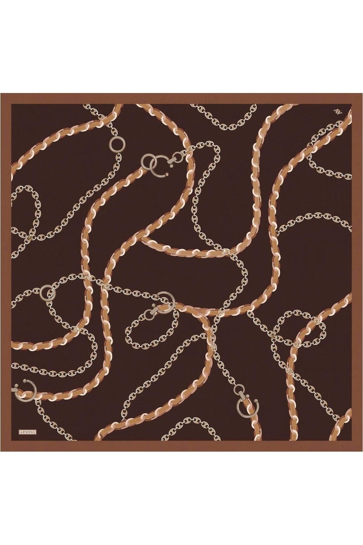 Armine Desenli Ipek Sura Eşarp 9346- 35
