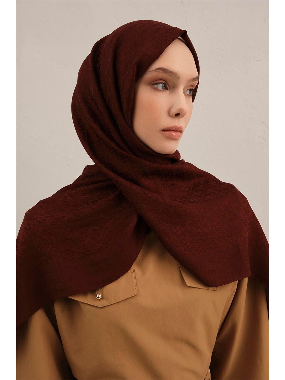 Armine Lyocell Naia Üçgen Monogram Şal 5