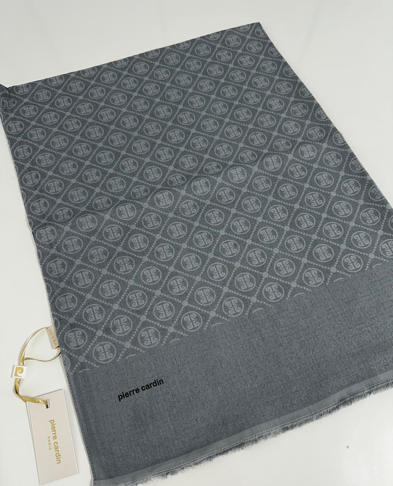 Pierre Cardin Elegans Monogram Şal-75 X 190-090700-971 Gri