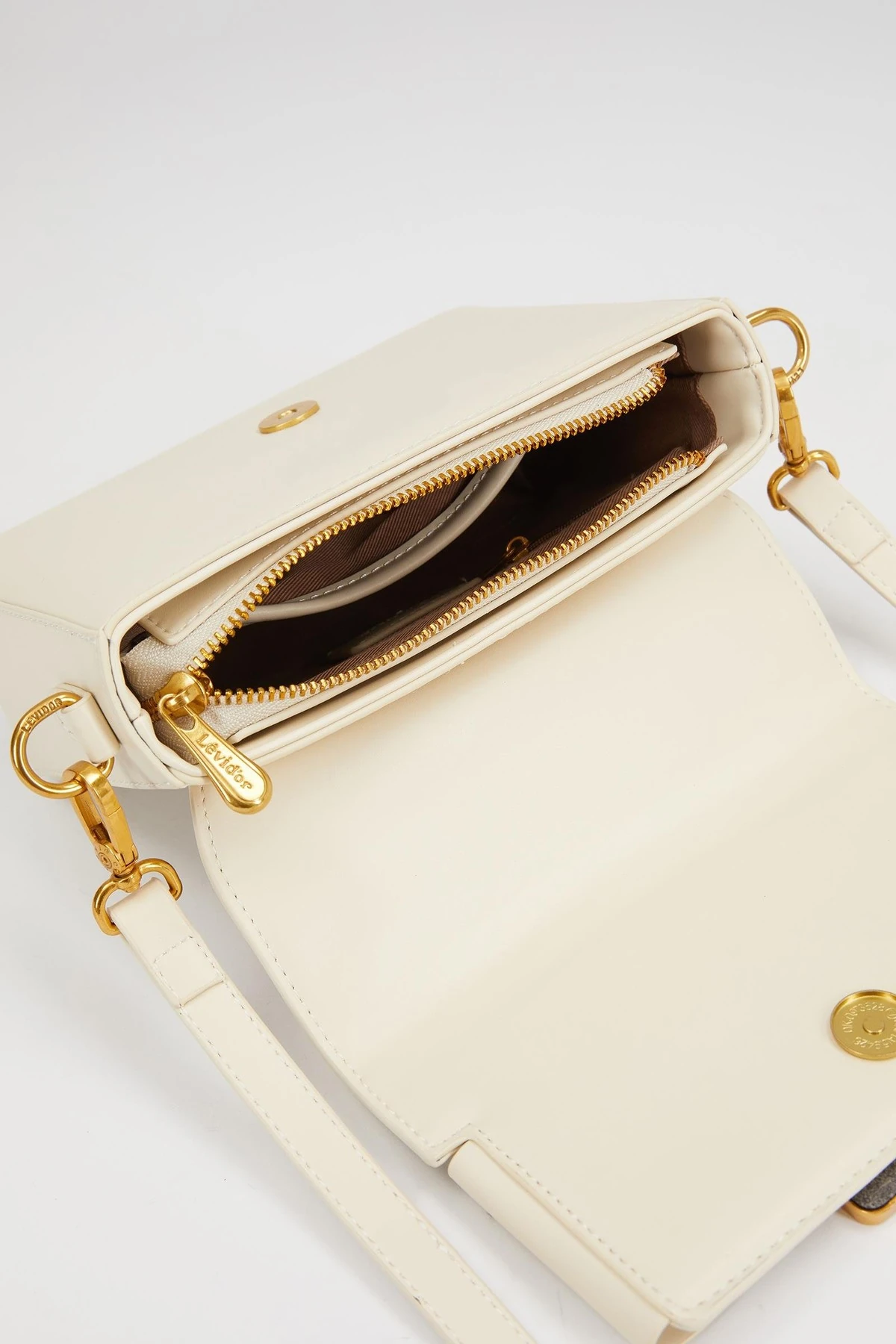 Levidor Krem Zincir İşlemeli El ve Omuz Çantası-930245