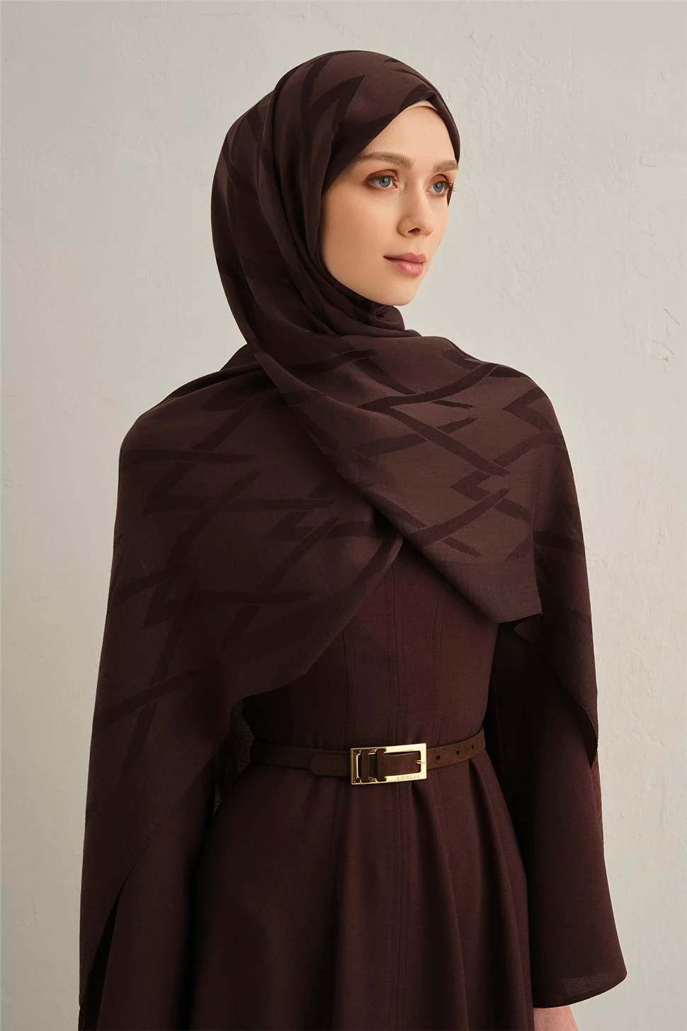 Armine Lyocell Naia Zikzak Desen Şal 1