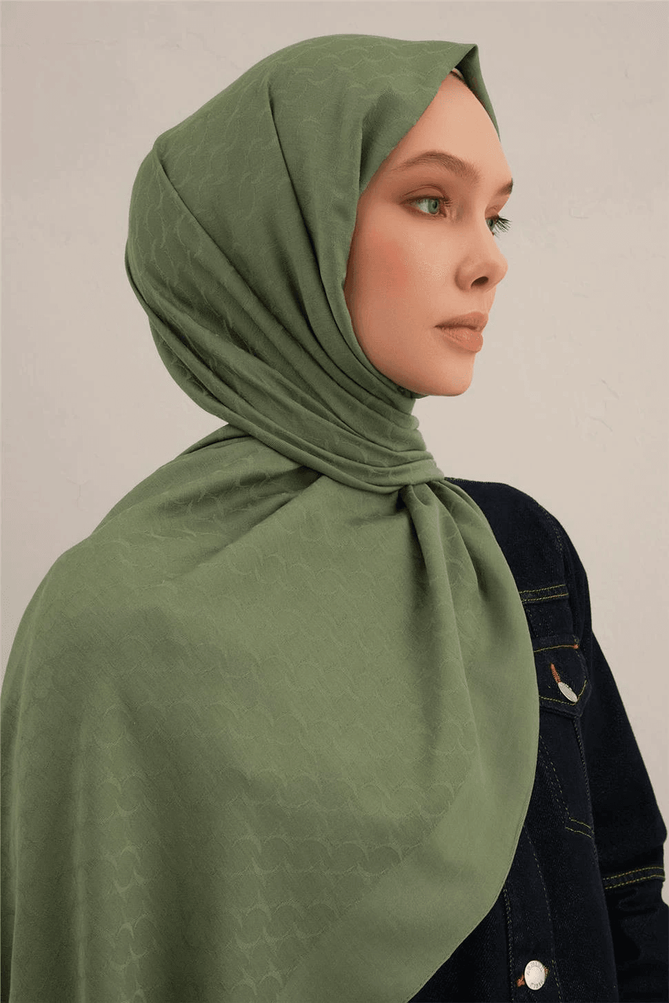 Armine Link Desen Bambu Cotton Şal 2