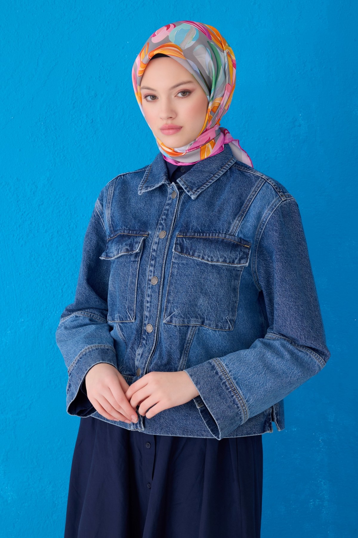 Belli Saf İpek Eşarp 4107D (Twill İpek)