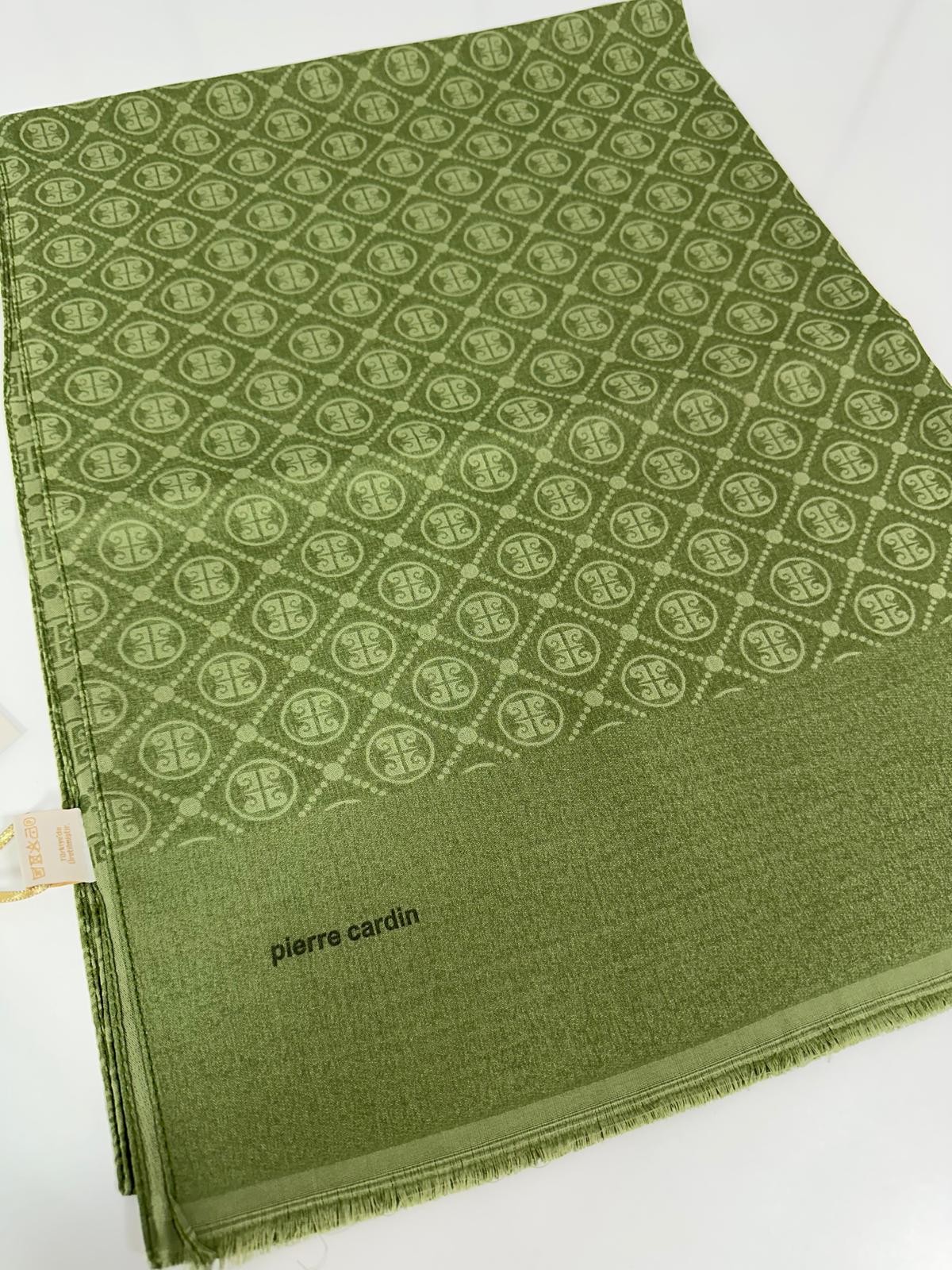 Pierre Cardin Elegans Monogram Şal-75 X 190-090700-952 Çimen Yeşili