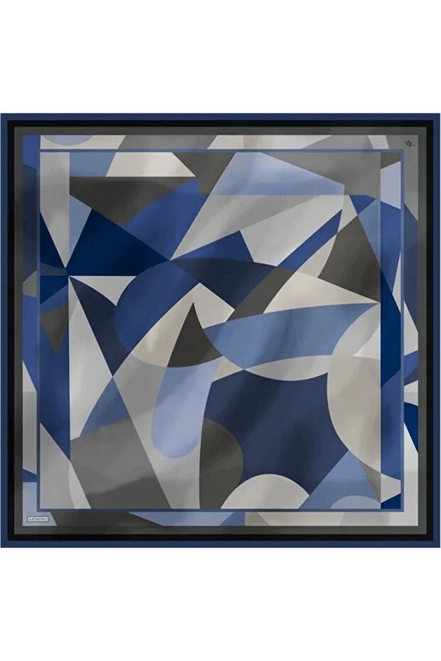Armine Geometrik Desenli Sura Saf İpek Eşarp - 8834D
