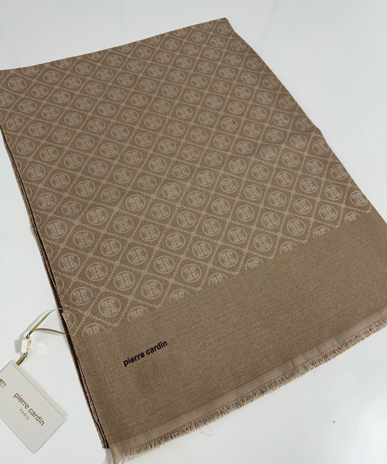 Pierre Cardin Elegans Monogram Şal-75 X 190-090700-983 Sütlü Kahve