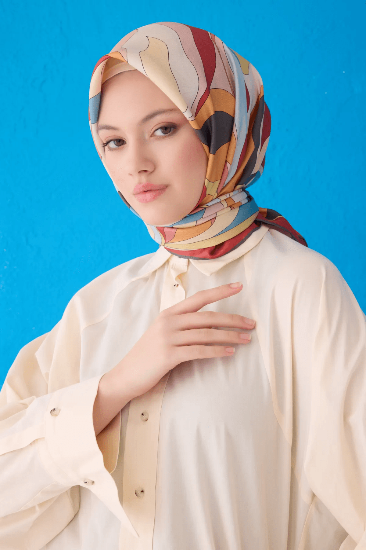 Belli Saf İpek Eşarp 4108D02( Twill İpek) -3185
